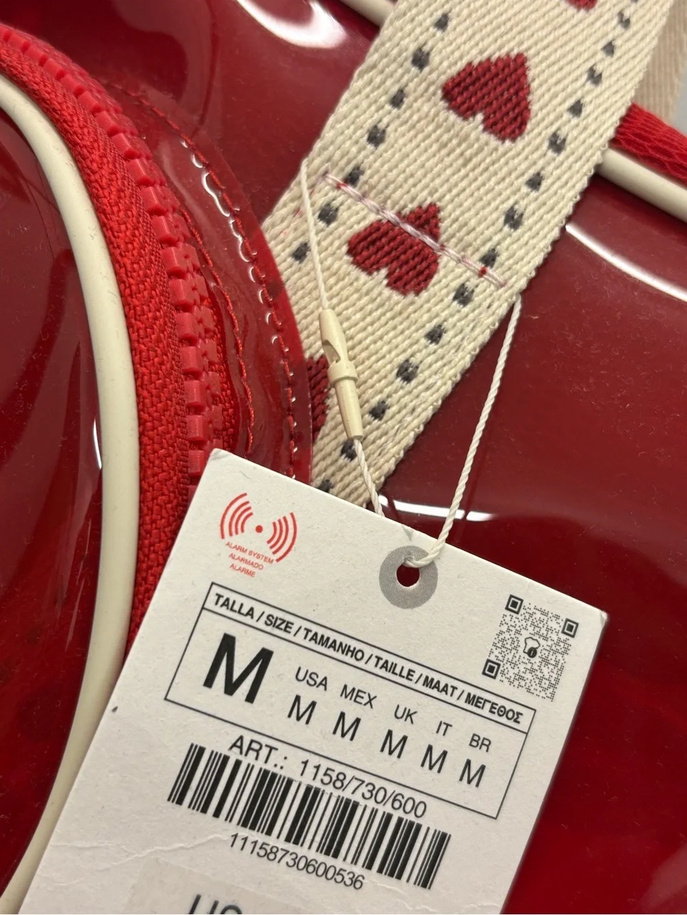 Zara Red Heart Tote
